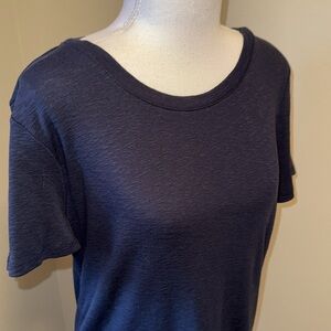 Women’s Marled Navy Blue Short sleeved Top - New with Tags - Medium